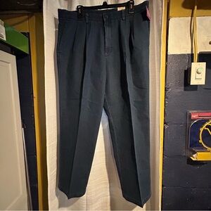 dockers blue pleated crease individual fit khaki pants